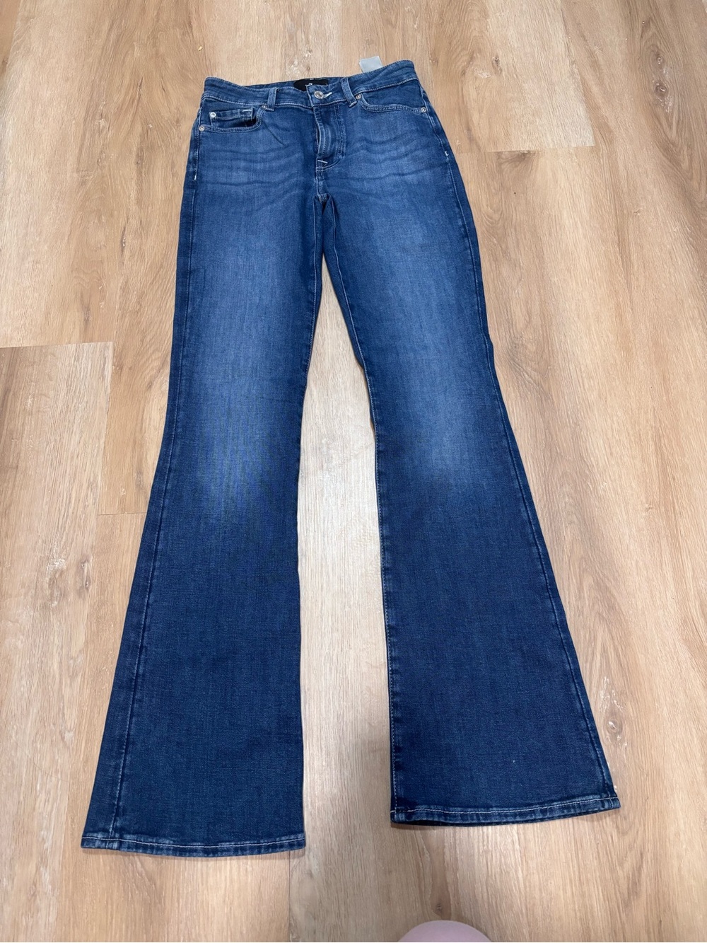 7 For All Mankind Indigo Flare Wide-Leg Jeans size 25